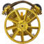 Tête de pompe de compresseur d'air 5,5HP 21CFM, pompe de compresseur d'air à double cylindre de type V 115 PSI 2PISTON