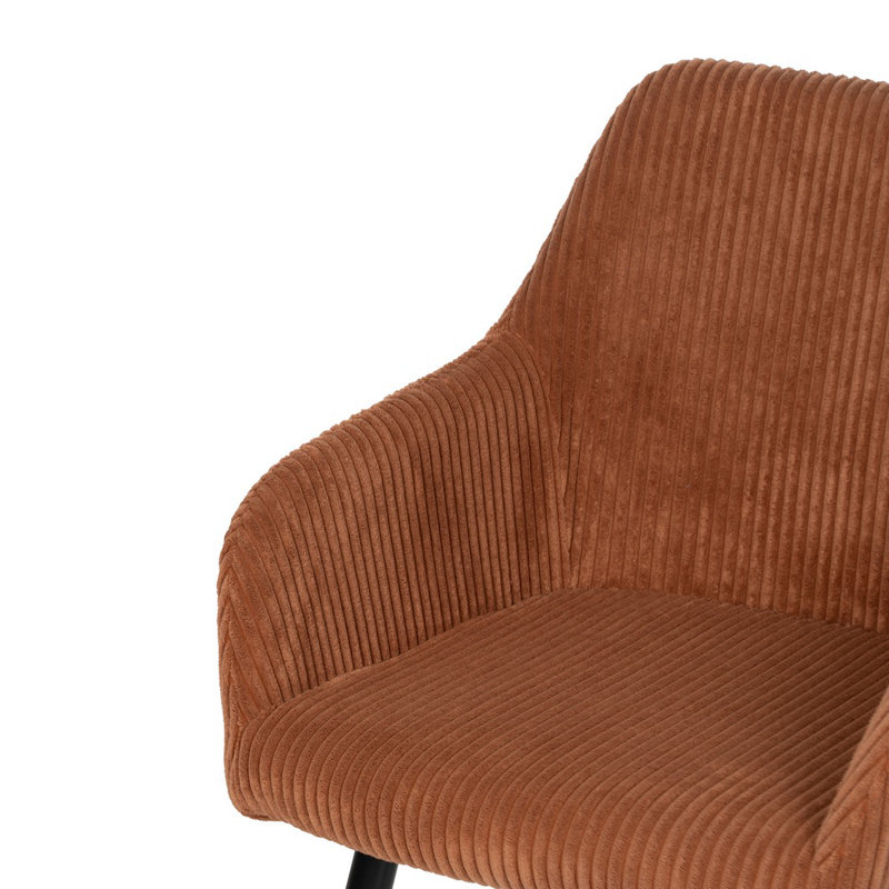 Azzole 49cm H Polyester Upholstered Upholstered Back Armchair, Terracotta