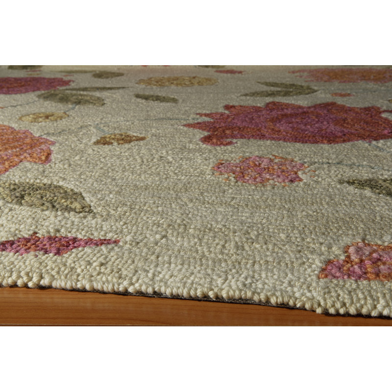 Tapis avoine crocheté à la main Marmolejo, Rectangle 3 pi 6 po x 5 pi 6 po