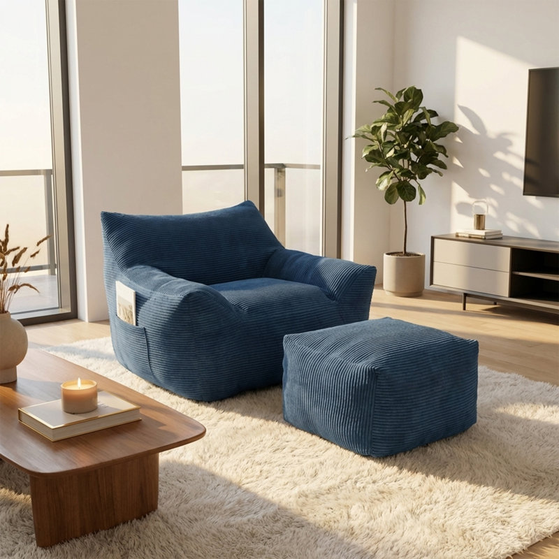Fauteuil à billes, Bleu