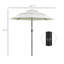 Parasol de patio à 3 niveaux avec manivelle et bouton poussoir inclinable-725611049