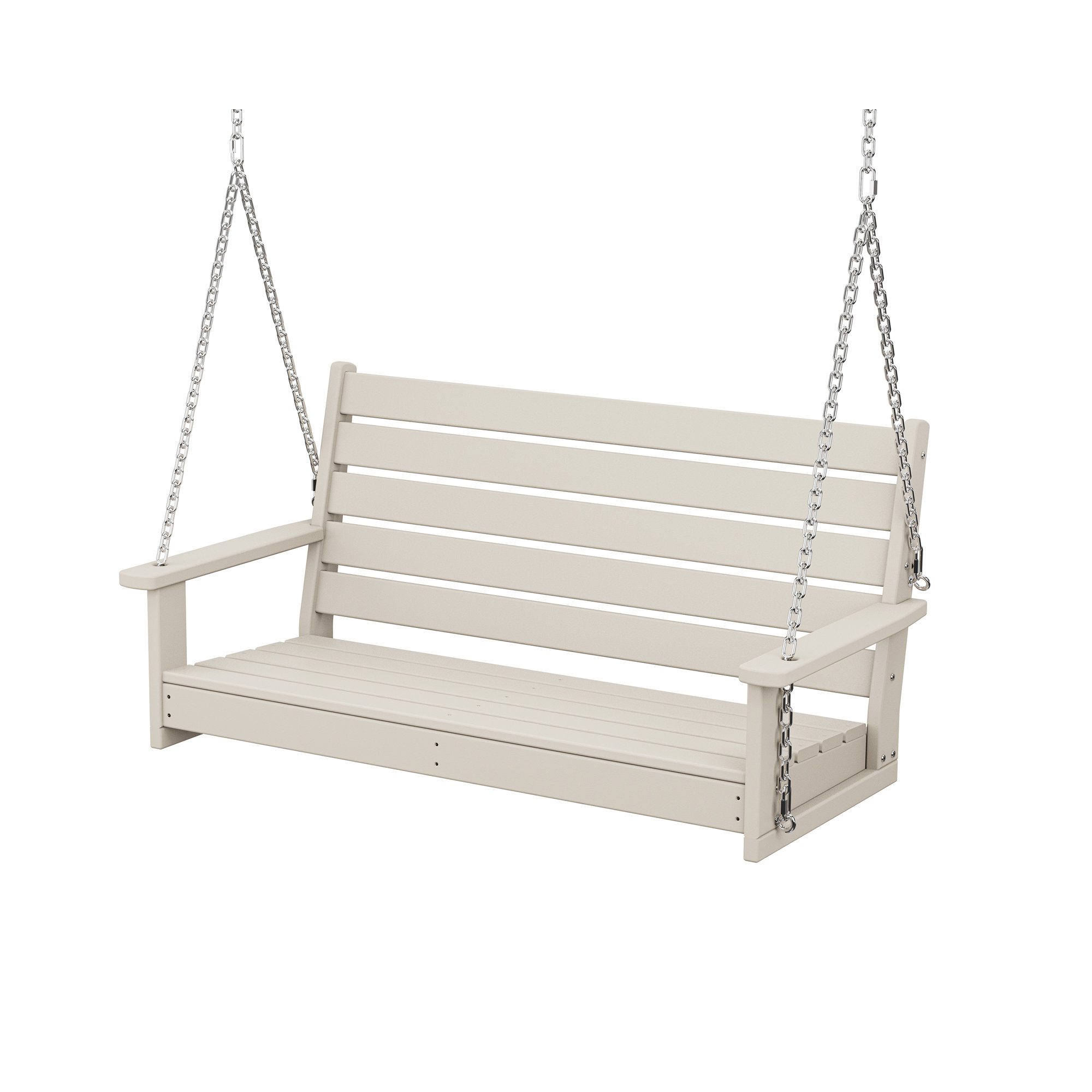 POLYWOOD Monterey Bay 2 Person Porch Swing, Sand Castle