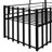 Metal  Loft Bed With Roofwindowguardrailladder