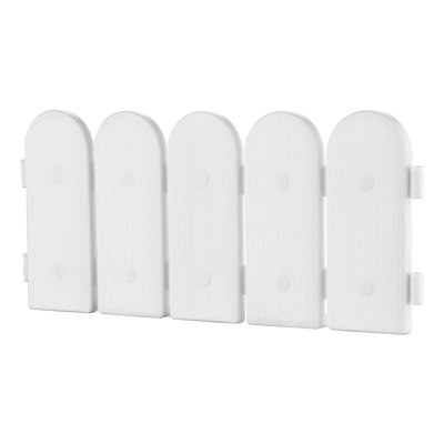 Panneaux de bordure de jardin en bois d'aspect bois l 16 po x H 7 po, clôture décorative de jardin