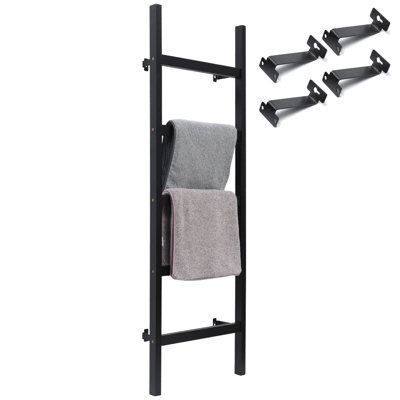 Gracie Oaks Wall Mounted Wooden Blanket Ladder