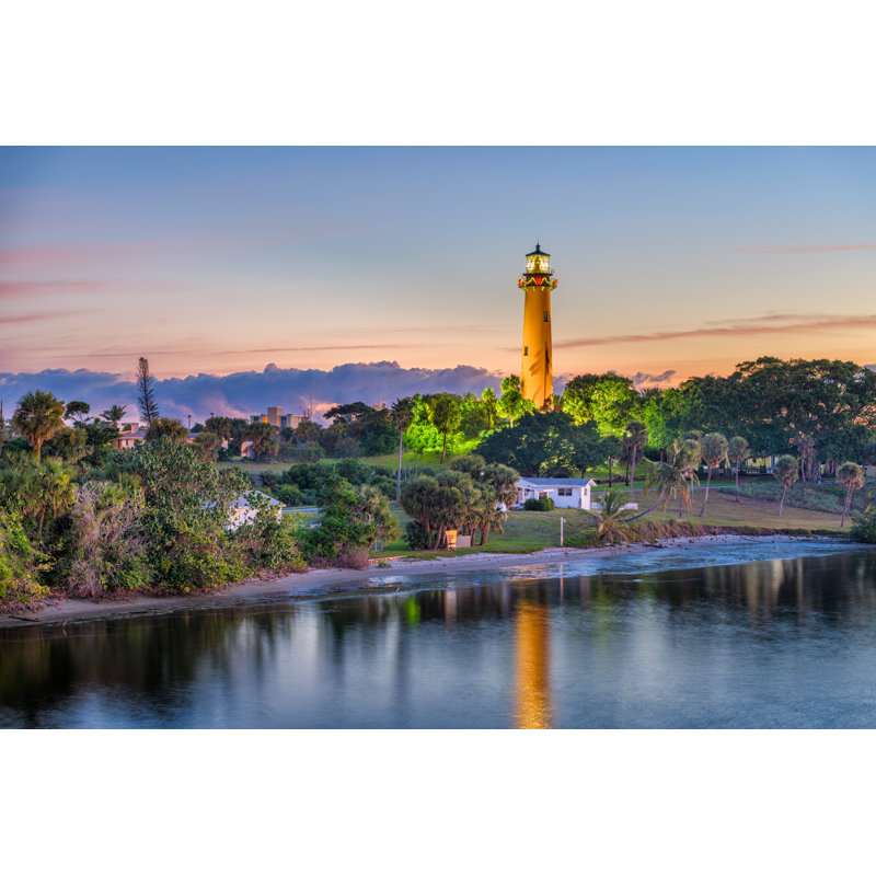 Jupiter Inlet Lighthouse by Sean Pavone - Wrapped Canvas Print, 30cm H x 46cm W