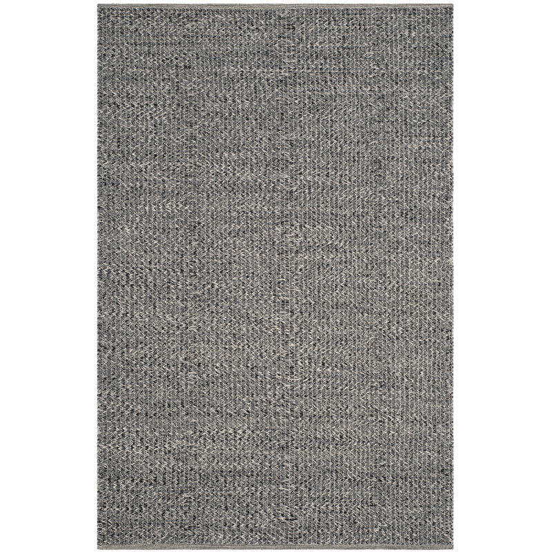 Alphy Hand Woven Cotton Abstract Rug, Rectangle 3' x 5'