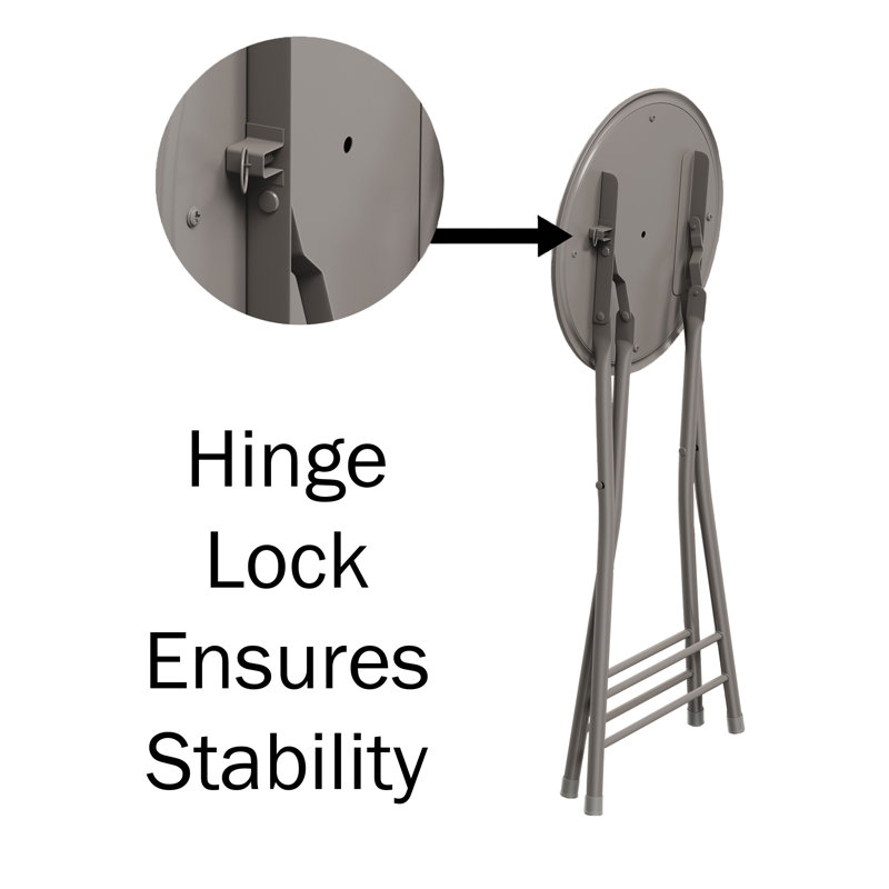 Heavy Duty 24-Inch Counter-Height Bar Stools with 225 Pound Capacity, Grey, 2