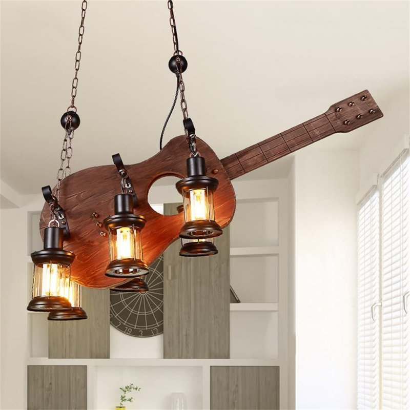 Lustre géométrique unique à 6 lumières Nirupa