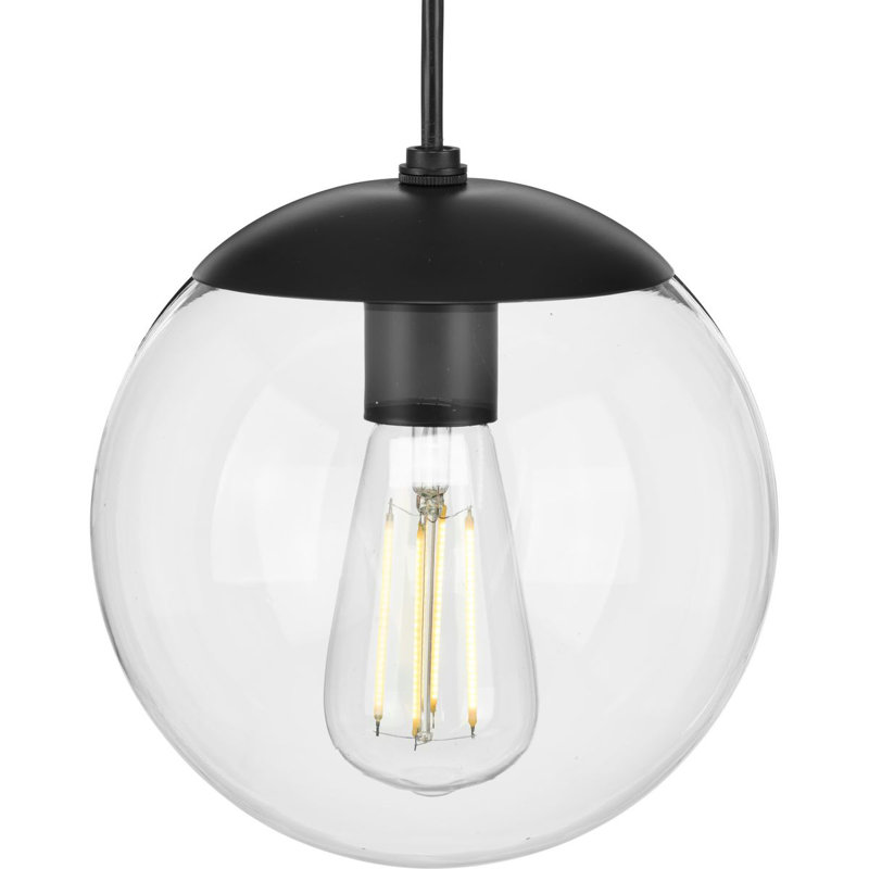 Chanie 1 - Light Single Pendant, Matte Black, 8.75" H x 8" W x 8" D