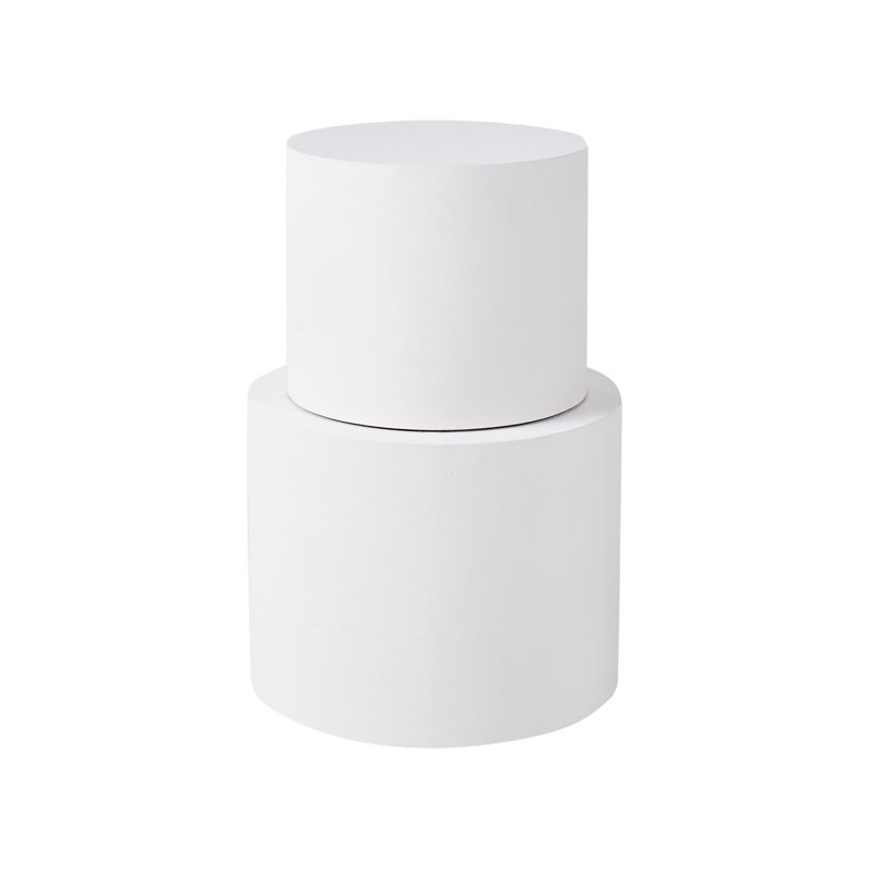 MANTI MDF Pedestal Table Set , White, White