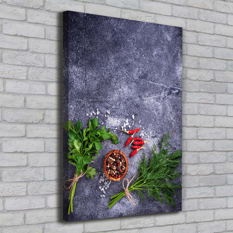 Herbs And Spices - Wrapped Canvas Print
