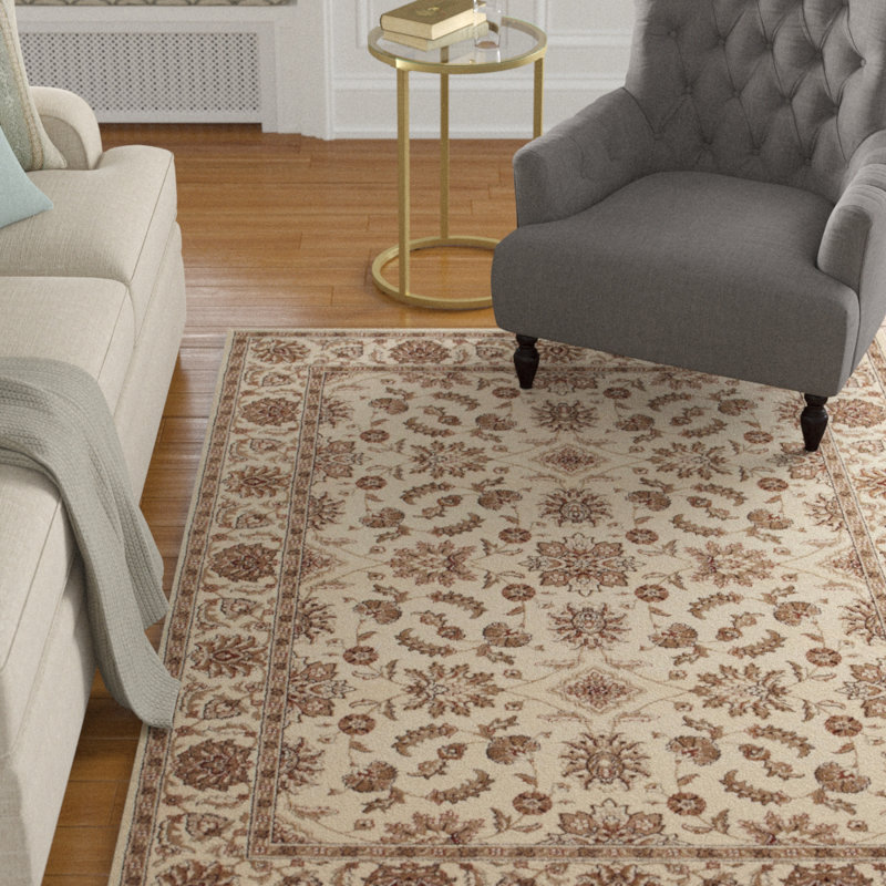 Tapis ivoire Clarksville, Rectangle 5 pi 5 po x 7 pi 7 po