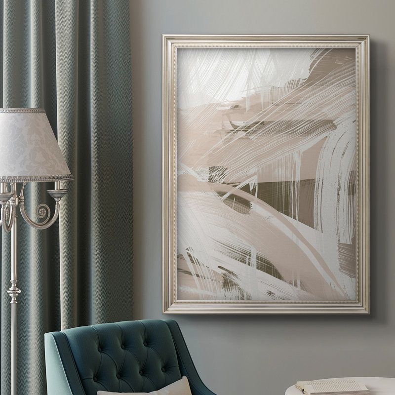 Earthtone Swipe II - reproduction d'art sur toile encadrée, L 21 po x H 25 po