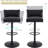 Juddson Black Bar Stool, Couch Spring Seat, Adjustable Swivel PU Leather Barstool with Low Back, Armless Counter Height Bar Chair for Kitchen Dining Cafe