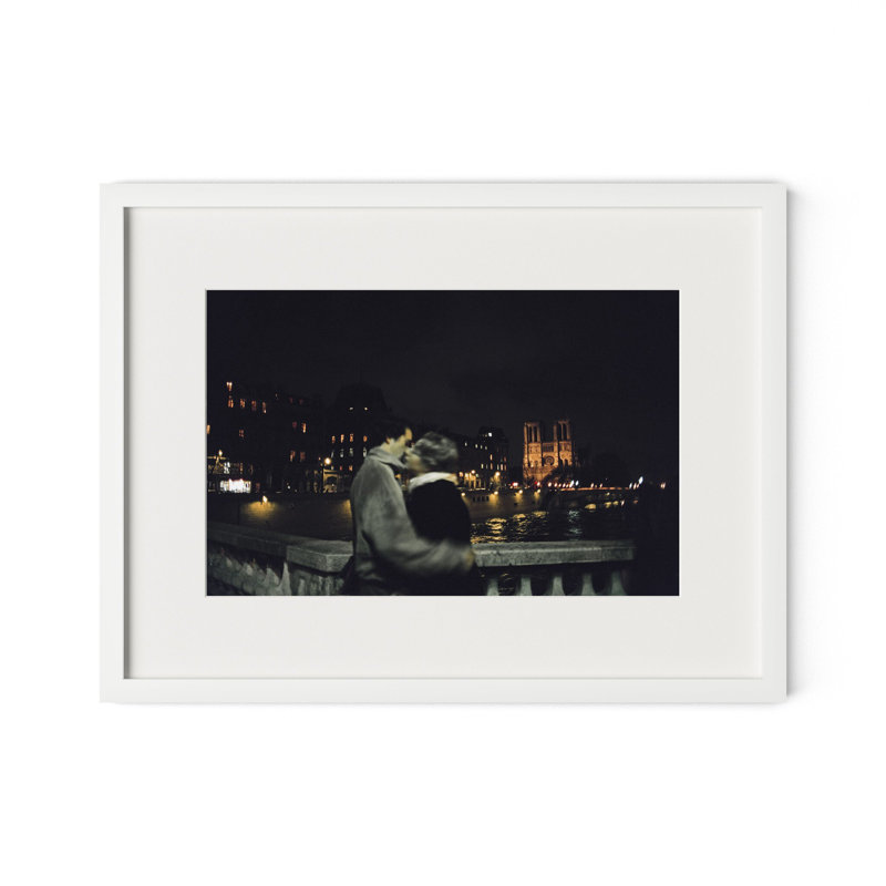 Evening Embrace Print by Barbara Alper, W 24" x H 18", White Maple