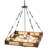 Rustic Lodge 8 - Light Bronze/Amber/Burgundy Single Pendant