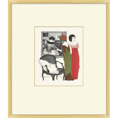 Nouveau Fashion Illustration 3 - Peinture sur papier d'un seul cadre