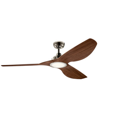 Ventilateur de plafond à hélice à 3 pales 65 po avec commande murale et ensemble d'éclairage Kichler Imari