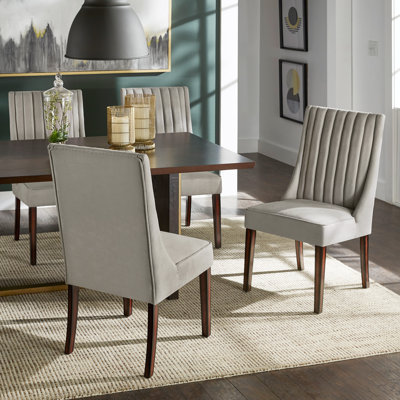 Aleysia Upholstered Channel Back Dining Side Chair