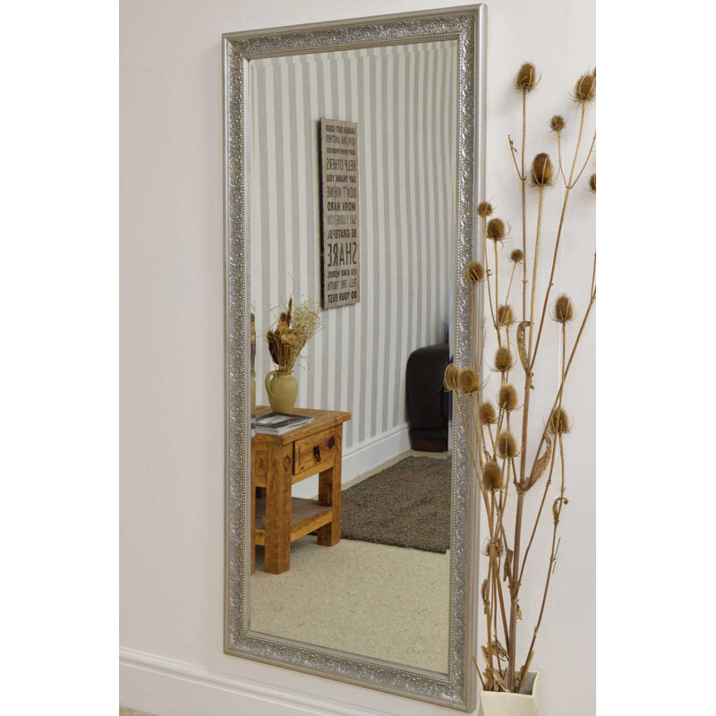 Algoma Wood Flat Mirror, Silver