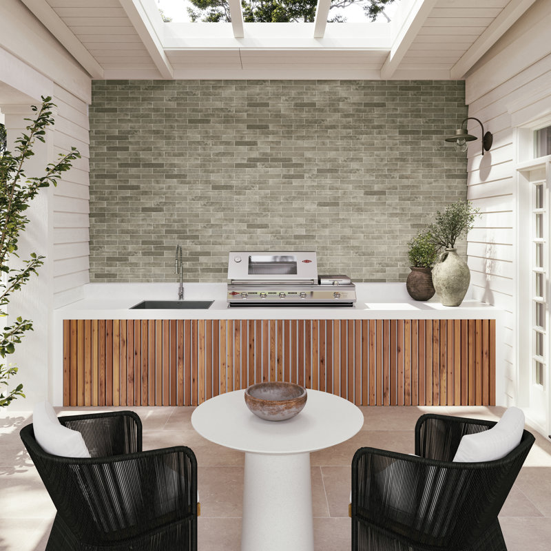 Montana 3" x 10" Porcelain Brick Look Wall & Floor Tile, Big Sky