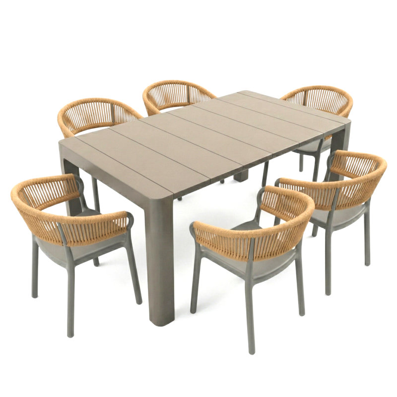 Plastic Patio Dining Set Table,