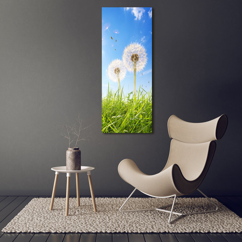 Dandelions in the Meadow 1 Piece Wrapped Canvas Wall Art