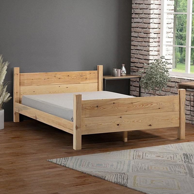 Lit plateforme Kerio, 65 po x 84 po, Naturel