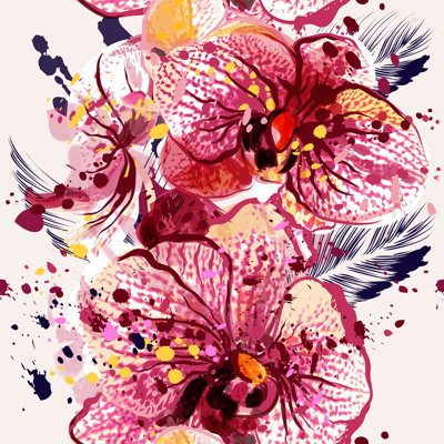 Quinby Tropical Theme - Wrapped Canvas Print