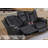 Tayeba Power Leather Recliner Loveseat Sofa With Storage Consol & Bluetooth Speakers & Led Lights-106485157
