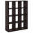 Cubicle Open Back Decorative Cube Storage Organizer, 12-Cube, Dark Oak