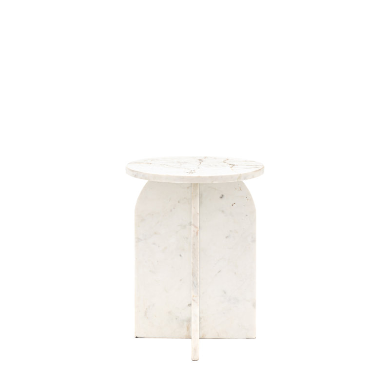 Amalfi Marble Side Table, White