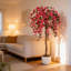 Bougainvillea artificiel en pot avec un tronc de bois réaliste et des fleurs rouges éclatantes pour l'intérieur et l'extérieur-154279169-154279175