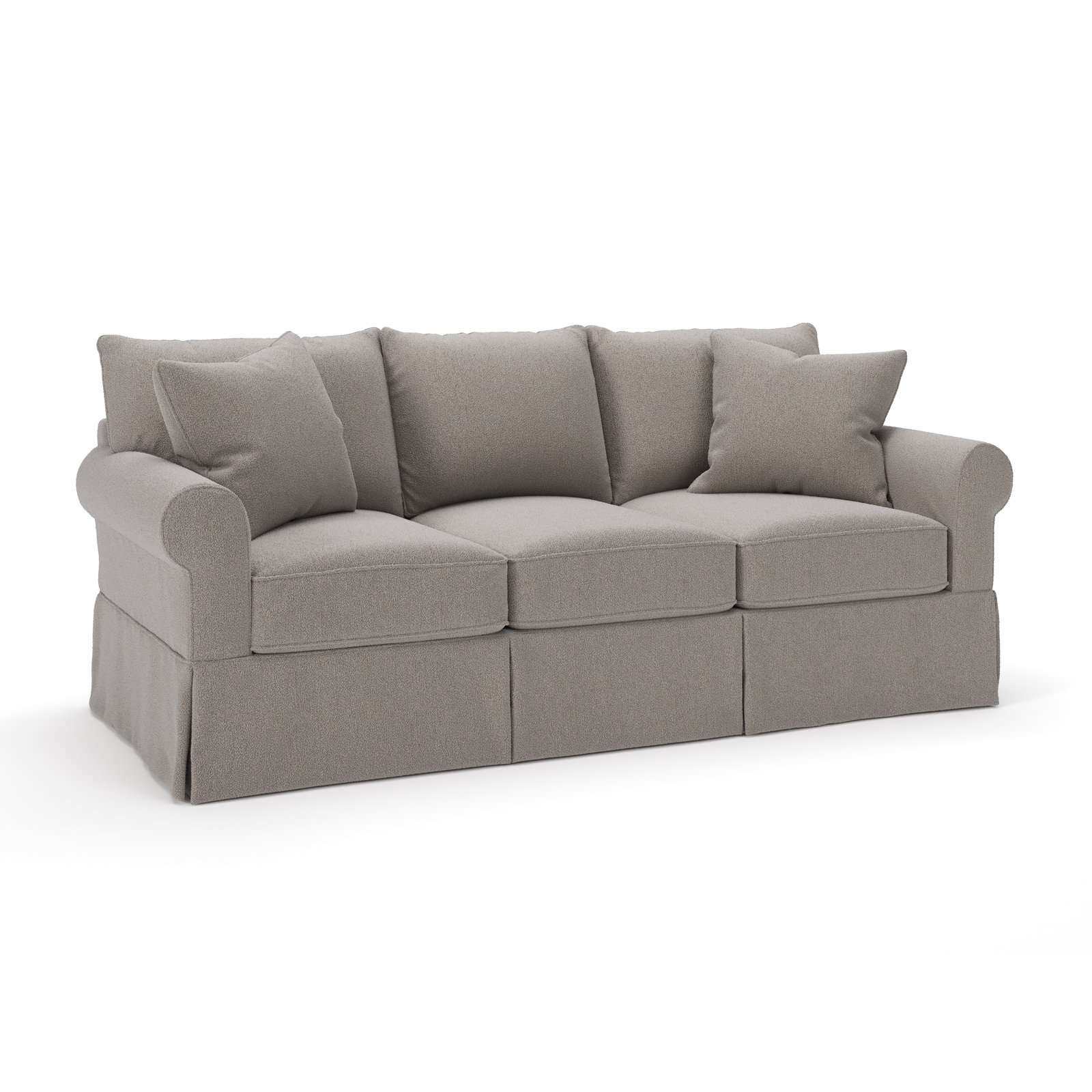 Amari 89" Cotton Sofa, Apollo Pebble Boucle
