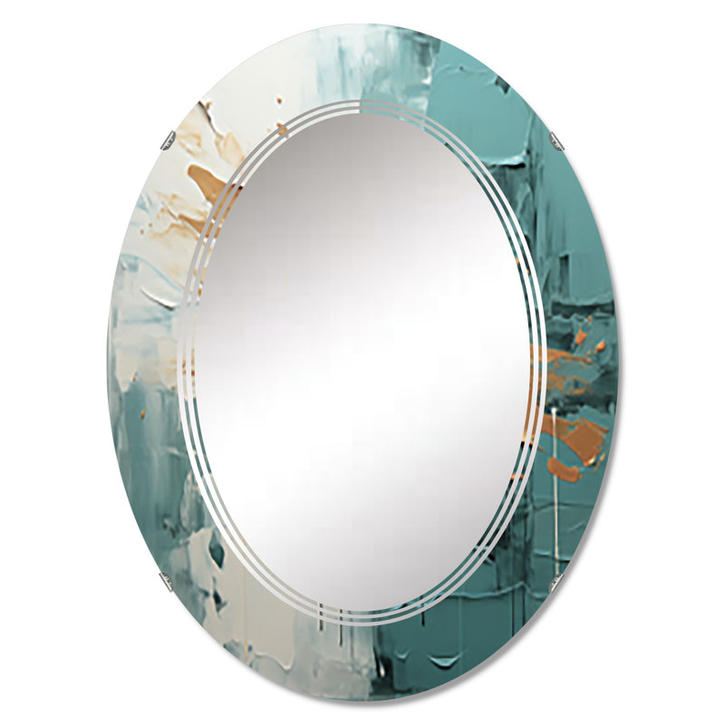 Somonia - Miroir mural moderne ovale, 36 po x 24 po