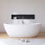 Baignoire de trempage autoportante 73 po x 35 po à surface solide en pierre artificielle-136389344