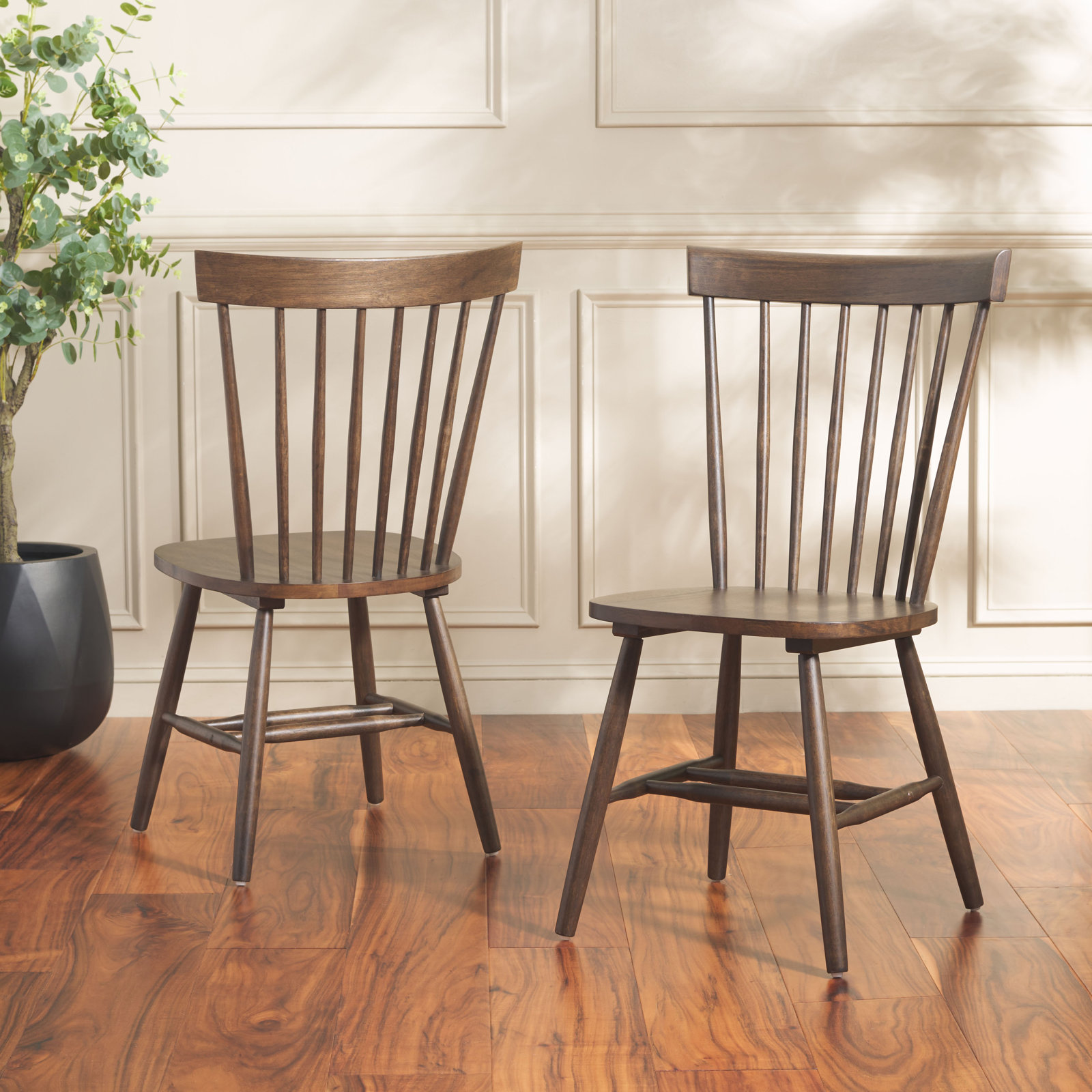 Matanna Oak Side Chair, Dark Walnut