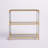 Metal 2 Shelf Gold Console Table with Clear Glass Top and Acrylic Legs