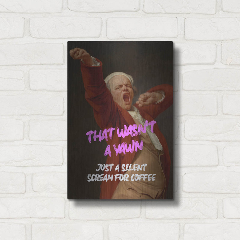 Art mural en métal Winston Porter «Thats Was not A Yawn» par Andreas Magnusson, H 16 po x l 12 po