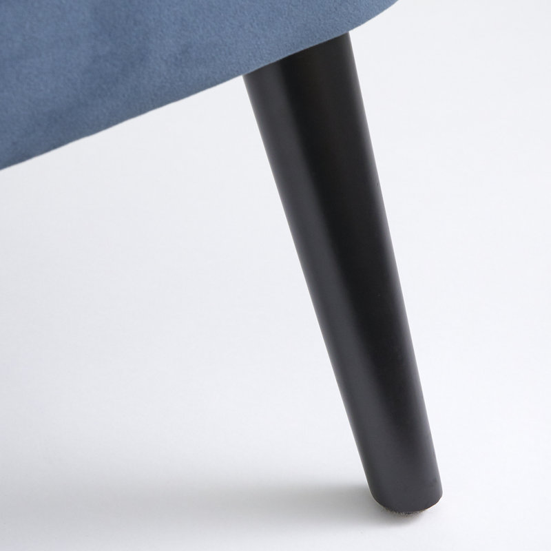 Upholstered Slipper Chair, Blue