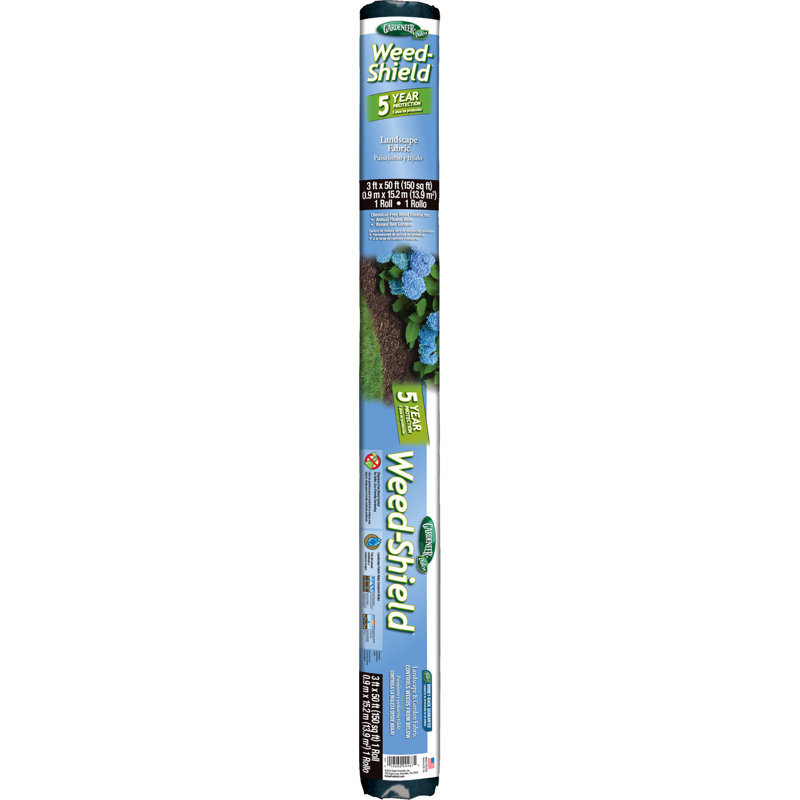 Tissu de protection contre les mauvaises herbes 5 ans Dalen, noir, 5 pi x 50 pi Dalen