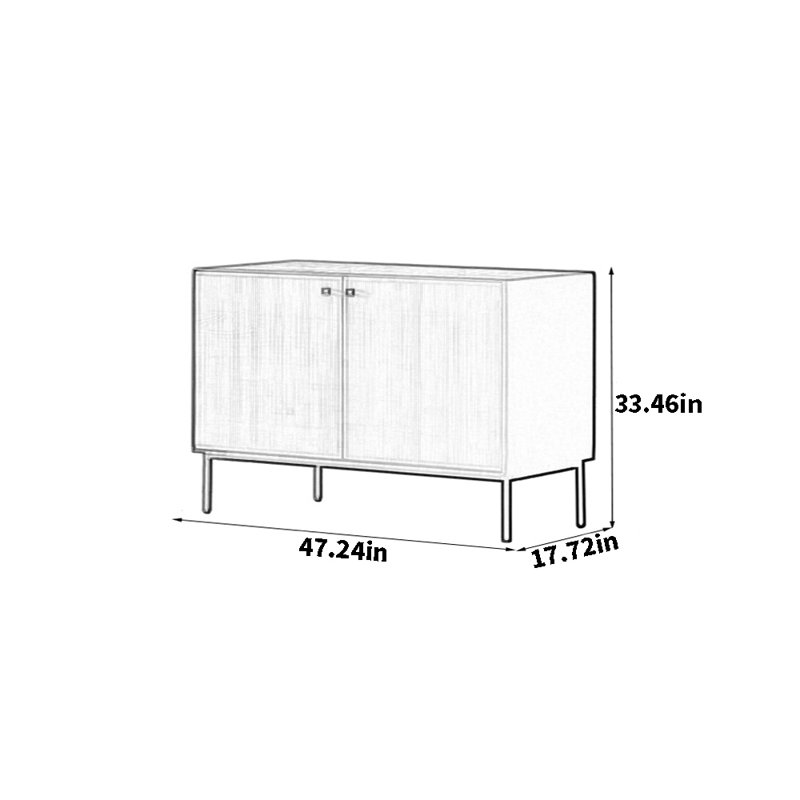 Buffet léger de style rétro luxueux