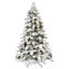 Arbre de Noël en forme d'épouvantail floqué avec lumières à DEL blanc chaud, embouts de fil mémoire en PVC, poteau électrique et structure à charnières - arbre de Noël réaliste enneigé-1566354850