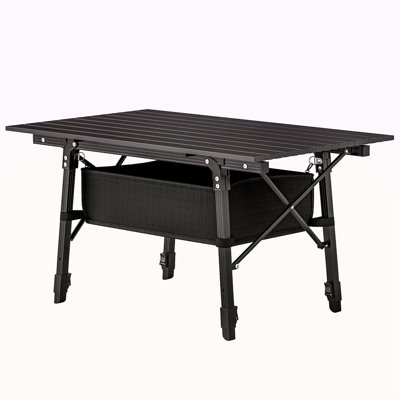 Table de camping portative pour pique-nique en plein air, petite table pliante en aluminium avec sac de rangement, sac de transport
