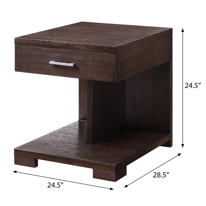 Walnut 1-drawer End Table