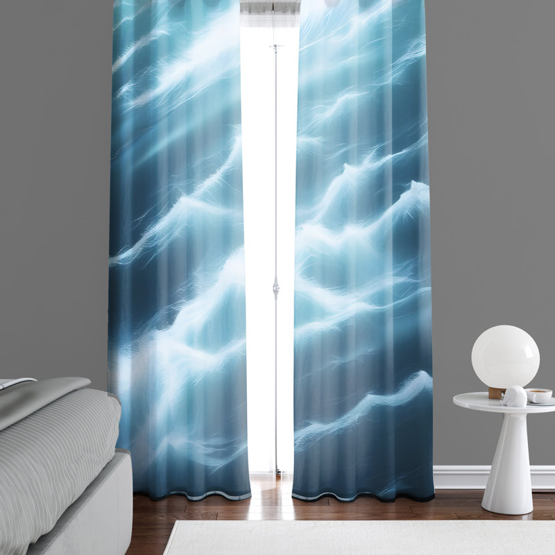 Paire de rideaux semi-transparents en polyester Akria, L 20 po x L 61 po