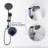 5-Setting Handheld Shower - Matte Black Dual Head Wall Mounted 1.8 Gpm 3 Spray Patterns Corrosion & Scratch Adjustable Joint System 5 Settings Holes Diverter Valve Hand Slide Bar Swivel Spout Hose