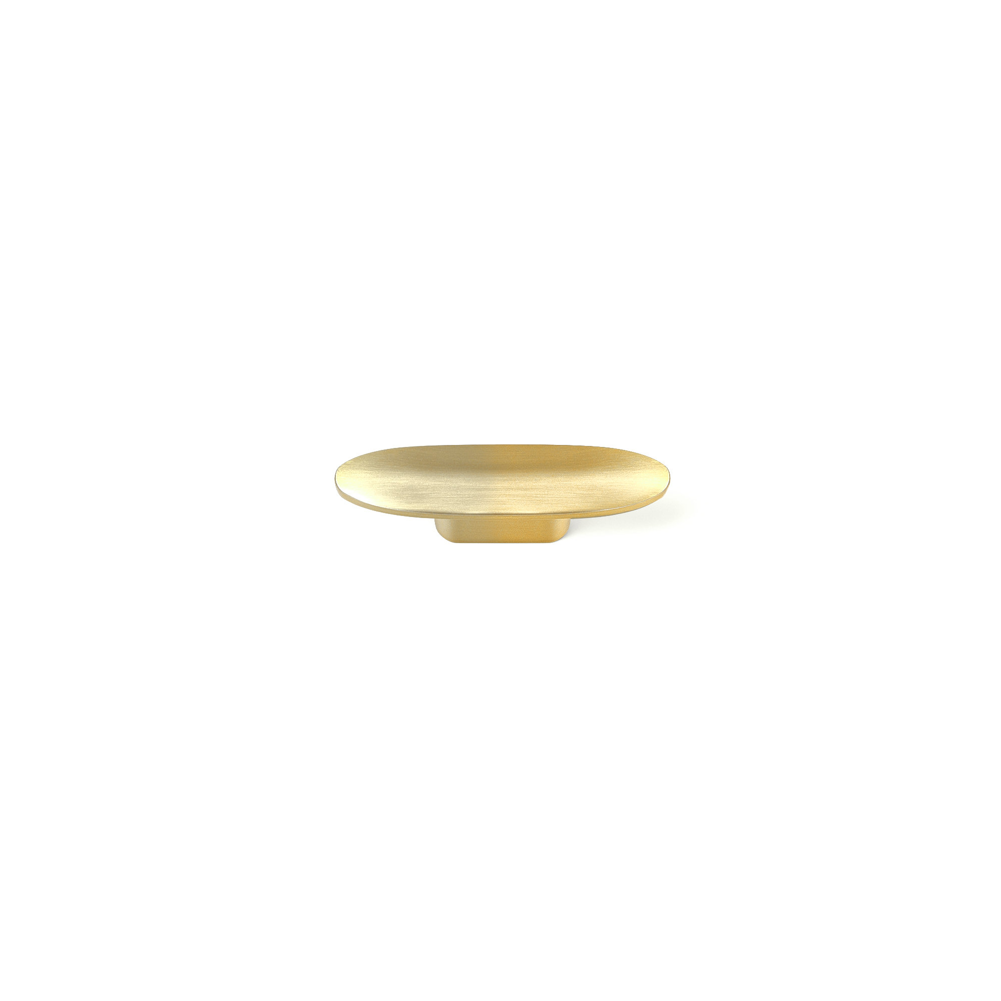 Oval Knob Knob, Light Brushed Brass