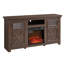 Armoire de ferme à 2 portes, meuble télé de style campagnard, meuble télé de style campagnard, grande console de cinéma maison d'inspiration grange avec foyer 18 po, espresso, l 60,23 po x P 15,35 po x H 31,7 po-110876473-101137729